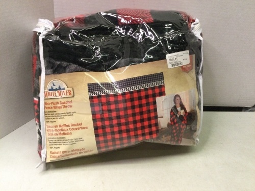 White River Ultra Plush Raschel Fleece Wrap/Throw, Appears New - Lot 286