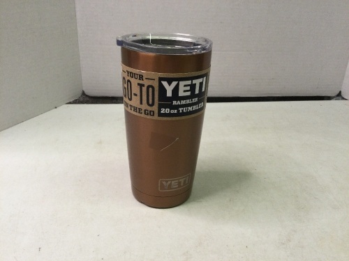 Yeti Rambler 20oz Tumbler, Lid Missing Piece, Appears New - Lot 287