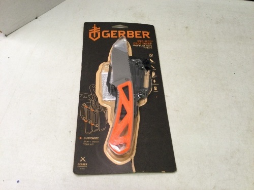 Gerber Exo-Mod Drop Point Fixed Blade and Knife with Sheath, Appears New - Lot 297