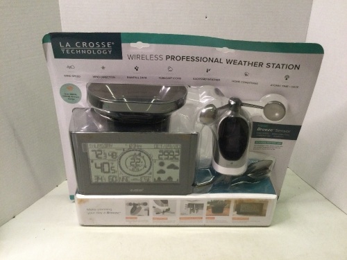 La Crosse TEchnology Wiereless Professional Weather Station, Appears New - Lot 427