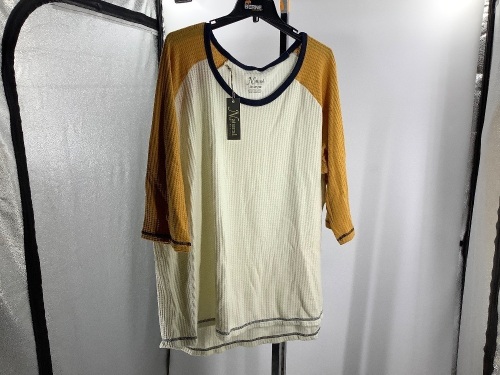 Natural Reflections, Mineral Yellow Varsity Long Sleeve, 2X, Appears New  - Lot 542