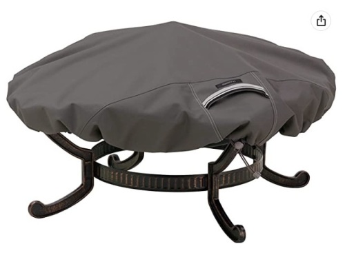 Ravenna Water-Resistant 60 Inch Round Fire Pit Cover, Outdoor Firepit Cover, Ecommerce Return - Lot 456