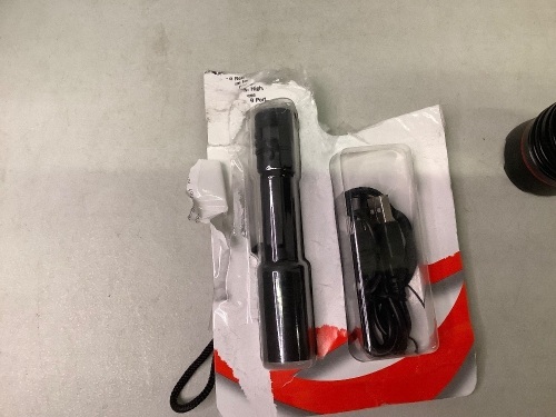 Lot of (2) Flashlights, Powers On, 1 Missing Charger, Ecommerce Return - Lot 632