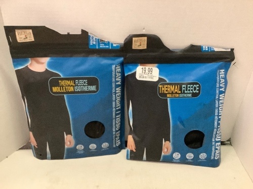 Lot of (2) Youth Termal Fleece Crew, Appears New - Lot 650