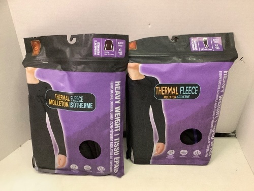 Lot of (2) Women's Thermal Fleece Crew, XL, Ecommerce Return - Lot 654