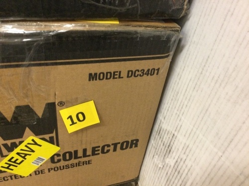 5.7-Amp 660 CFM Rolling Dust Collector with 12-Gallon Bag and Optional Wall Mount - Lot 10