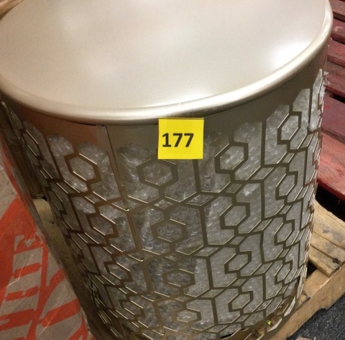 Set of 2 Decorative Round Side Accent Table Nightstands w/ Nesting Design - Lot 177