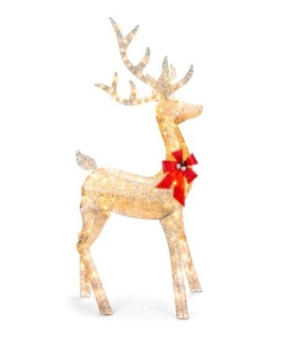 5ft 3D Pre-Lit Christmas Reindeer Yard Decoration - Lot 207