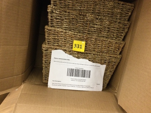 Set of 4 Seagrass Storage Tote Baskets - Lot 331