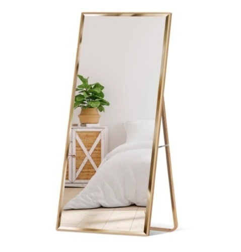 Full Length Mirror, 65x22in, Gold - Lot 232
