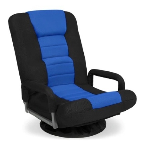 Gaming Floor Chair, Black/Blue - Lot 245