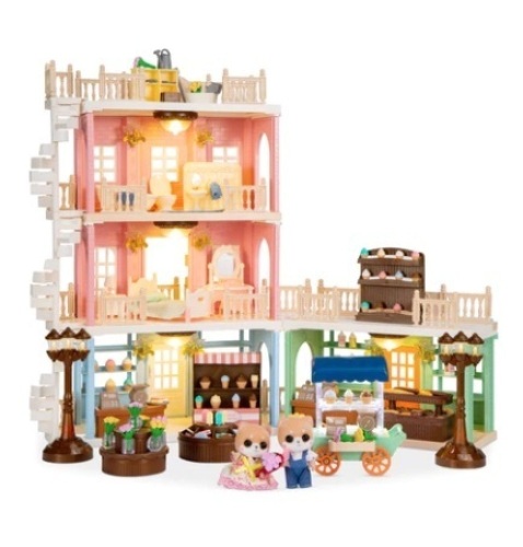 Deluxe Cottage Dollhouse Mansion w/ Tiny Critters - Lot 261