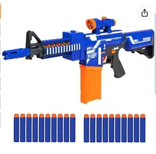 Kids Motorized Foam Dart Blaster - Lot 486