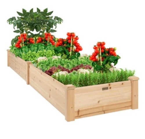 Wooden Raised Garden Bed Planter, 8x2ft - Lot 477