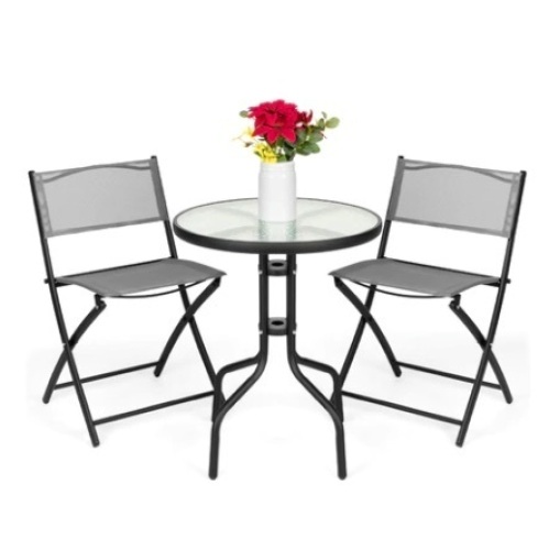 3-Piece Bistro Set, Gray - Lot 490