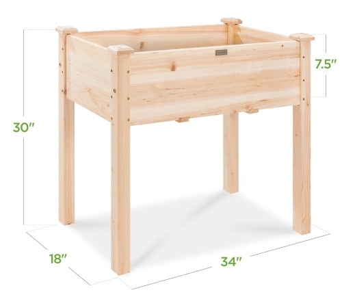 Raised Garden Bed, Elevated Wood Garden Planter Stand - Lot 671
