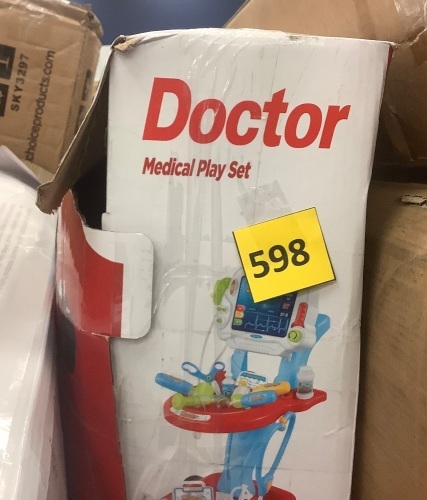 Play Doctor Kit for Kids, Boys & Girls with 17 Accessories, Mobile Cart - Lot 598