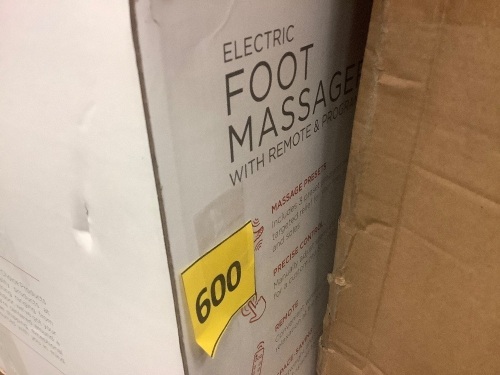 Therapeutic Foot Massager w/ High Intensity Rollers, Remote, 3 Modes - Lot 600