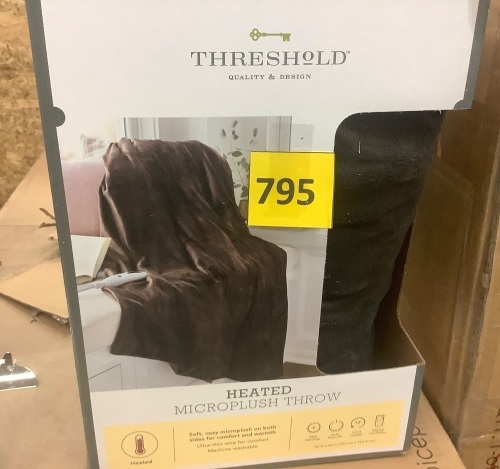 Threshold Heated Microplush Throw  - Lot 795
