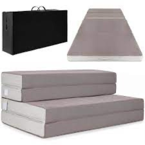 Folding Portable Mattress Topper w/ Plush Foam - 4in - Lot 652