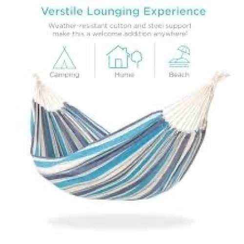 2-Person Brazilian-Style Double Hammock w/ Portable Carrying Bag - Lot 658
