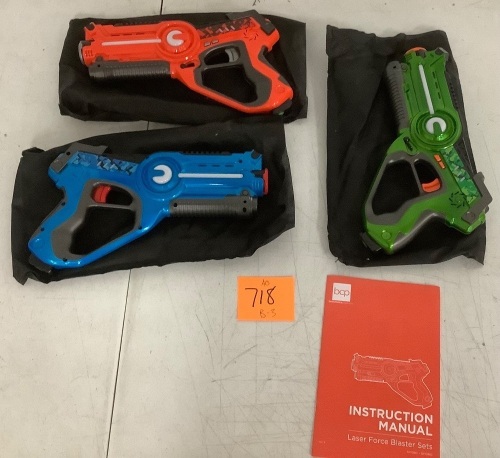 Set of 3 Infrared Laser Tag Guns for Kids & Adults w/ 4 Settings - Lot 718