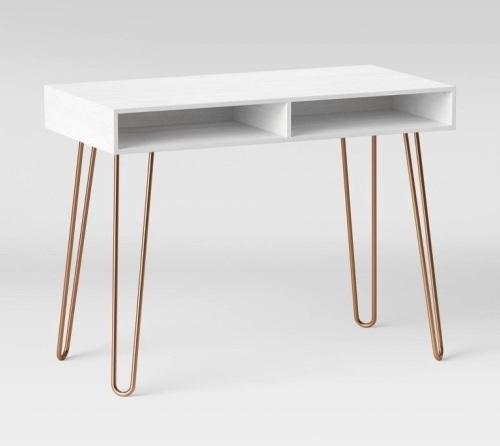 Hairpin Writing Desk with Storage - Lot 753