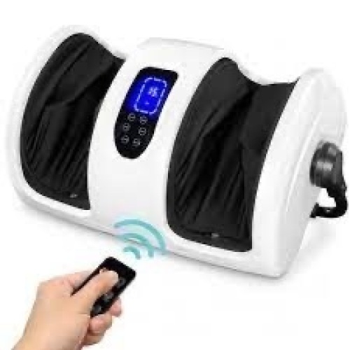 Best Choice Products Foot Massager Machine Shiatsu Leg Massager, Therapeutic Reflexology Calf Massager w/Blood Circulation, Nerve Pain, Deep Kneading, High-Intensity Rollers - Pearl White - Lot 779