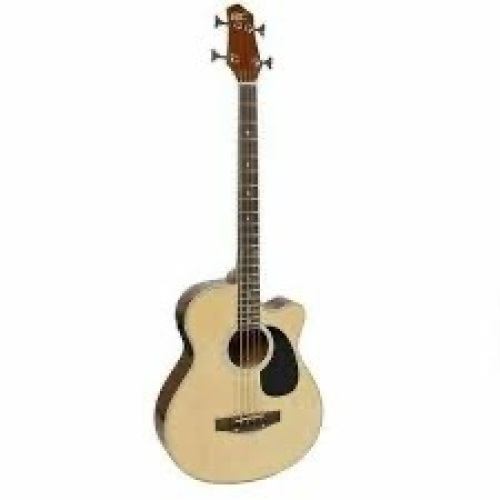 Best Choice Products SKY427 Electric Acoustic Bass Guitar - Beige - Lot 836