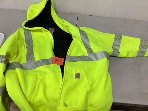 Carhartt 2XL High Visibility Thermal Lined Hooded Sweatshirt - Lot 867