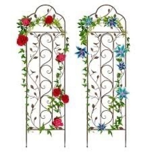 Set of 2 Iron Arched Garden Trellis - Lot 952