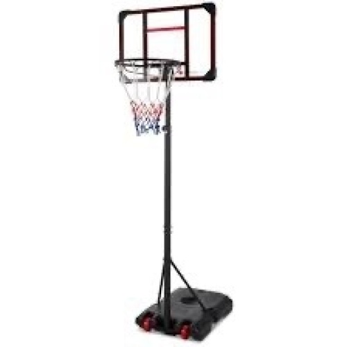 Kids Height-Adjustable Basketball Hoop, Portable Backboard System w/ Wheels - Lot 998