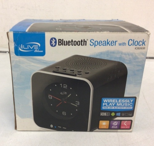 iLive Bluetooth Speaker with Clock, Powers Up, Appears New - Lot 323