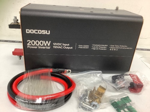 Docosu 2000W Power Inverter, Untested, E-Commerce Return - Lot 331