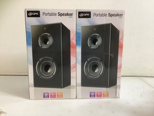 GPX Portable Speaker, Lot Of 2, Appears New - Lot 410