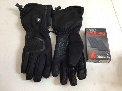 Rechargeable Heated Gloves, M, Powers Up, Appears New - Lot 435