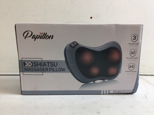 Shiatsu Massager Pillow, Powers Up, E-Commerce Return - Lot 441