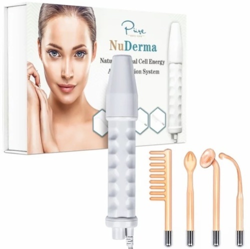 NuDerma Skin Therapy Wand, Powers Up, Appears New, Retail $69.95 - Lot 497