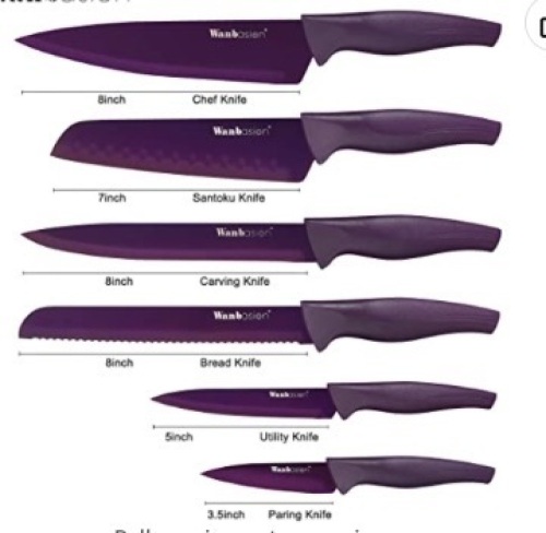 Wanbasion Kitchen Knife Chef Set, Appears New - Lot 522