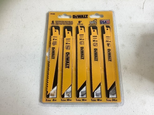 Dewalt Reciprocating Saw 6" Blade Kit, Appears New - Lot 574