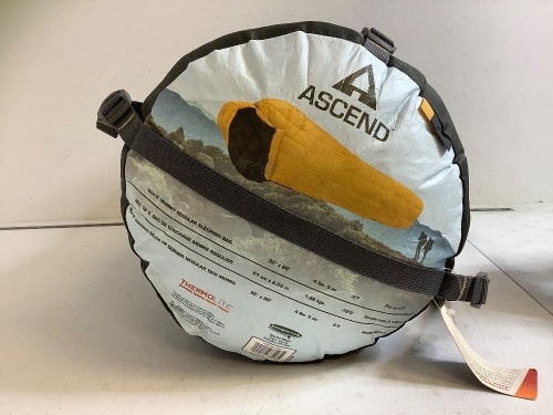Ascend Hex 0º Mummy Sleeping Bag, E-Commerce Return - Lot 321