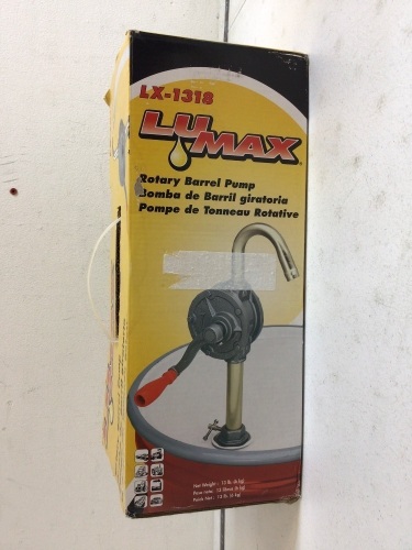 LUMAX Rotary Barrel Pump, E-Commerce Return - Lot 901