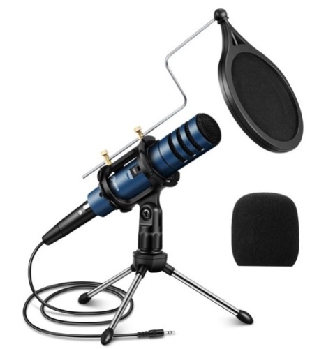Eivotor Wired Recording Condenser Microphone, Untested, E-Commerce Return - Lot 651