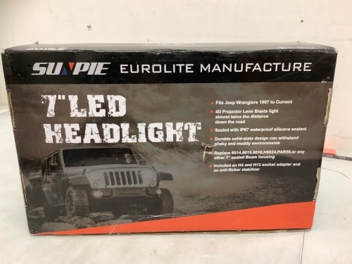 Sunpie 7" LED Jeep Headlights, Appears new - Lot 710