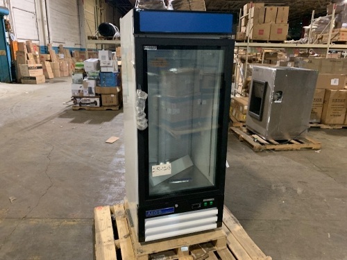 Aegis Scientific 2-R-12G Refrigerator. Laboratory Use 12 cu.ft. 1 Glass Door Automatic Defrost. Does Not Get Cold. For Repair or Parts - Lot 165