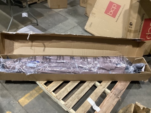 Solar LED Offset Hanging Patio Umbrella w/ Crank Tilt Adjustment - 10ft, Unknown if Complete.   - Lot 780
