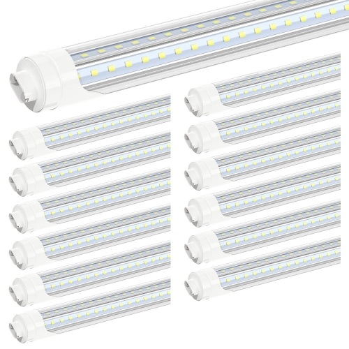 Lot of (12) JESLED R17D/HO 8FT LED Bulbs - (12 Pack) Rotate V Shape, 5000K Daylight 72W, 7200LM, 110W, Dual-End - Lot 1030