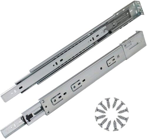 Gobrico 24-Inch Rear/Side Mount Soft Close Ball Bearing Drawer Slides Glides with Brackets Full Extension, 6Pairs - Lot 941