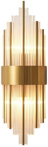 BOKT Modern Crystal Wall Sconce with Brass Base - Lot 899