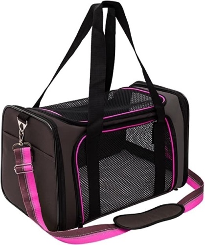 Aivituvin Large Soft-Sided Pet Carrier for Dog and Cats, Pet Travel Carrier, Collapsible for Puppy Up to 20lbs - Lot 857